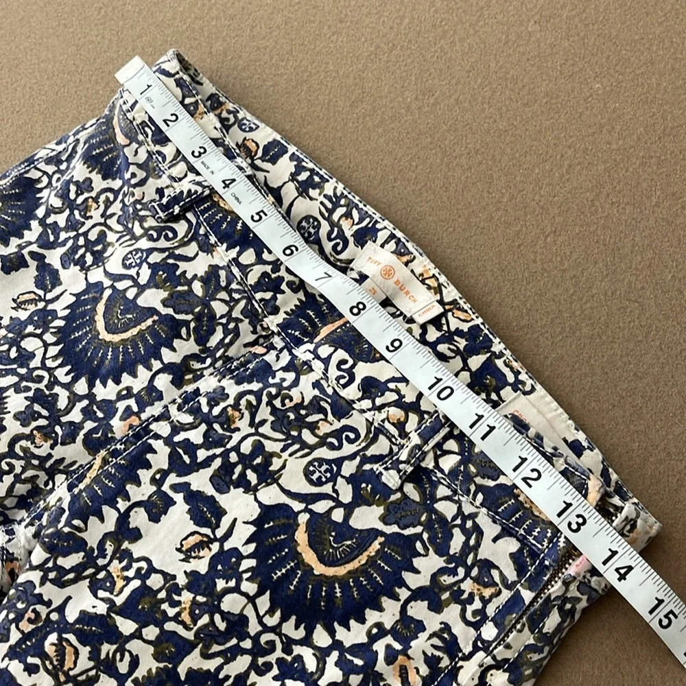 TORY‎ BURCH IZZY PRINTED CROPPED SKINNY JEANS WOMEN'S SIZE 25